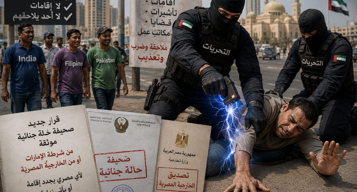 الإعلامى الدكتور مجدي كامل الهواري يكتب : رجال التحريات يطاردون المصريين بالصواعق الكهربية فى شوارع الشارقة بالإمارات