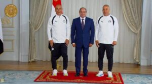 السيد الرئيس عبد الفتاح السيسي يستقبل بعثة منتخبنا الوطني بعد أدائها المشرف في بطولة كأس العالم لكرة القدم