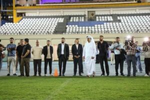 وفد إتحاد كأس الخليج العربي لكرة القدم يطلع على جاهزية ملعب نادي دهوك العراقي