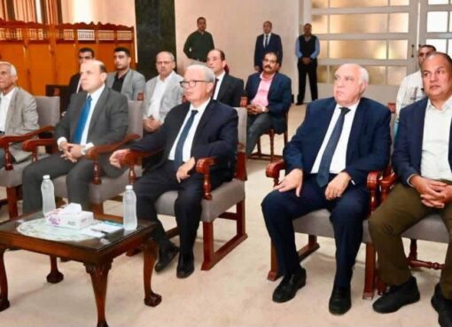 نائب رئيس مجلس الوزراء للشؤون الاقتصادية ومحافظ الغربية يتفقدان شركة مصر للغزل والنسيج بالمحلة الكبرى لمتابعة تطورات تنفيذ المشروع القومي لتطوير صناعة الغزل والنسيج