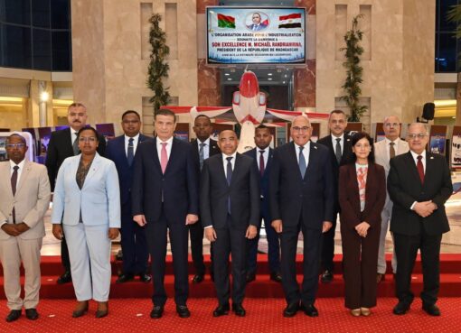 اللواء مختار عبد اللطيف رئيس الهيئة العربية للتصنيع يستقبل رئيس جمهورية مدغشقر بحضور وزير الزراعة