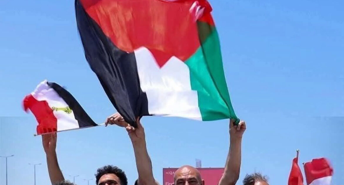 هيئة البث الاسـرائيلية تبرز رفع حسام حسن علم فلسـطين فى العلمين الجدبدة