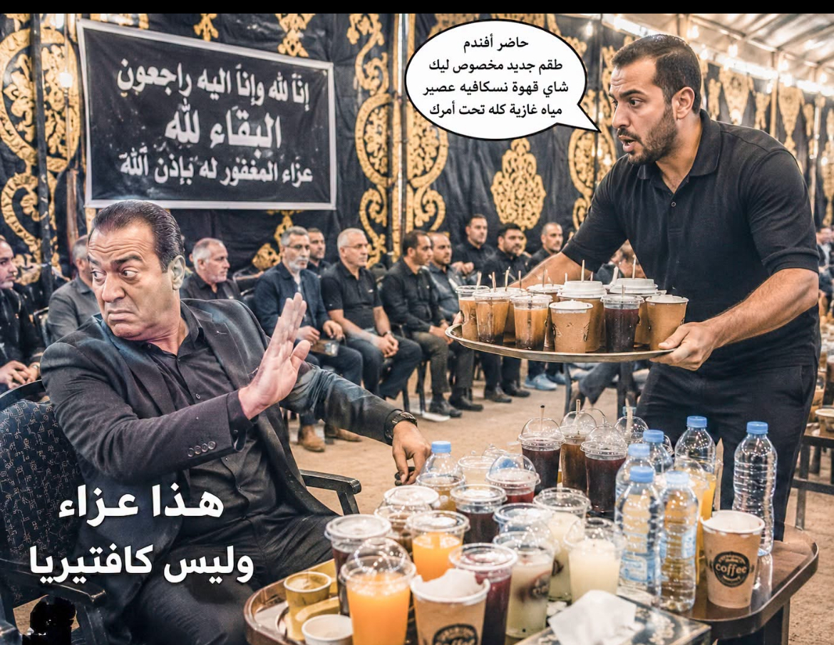سرادق العزاء ليس كافتيريا
