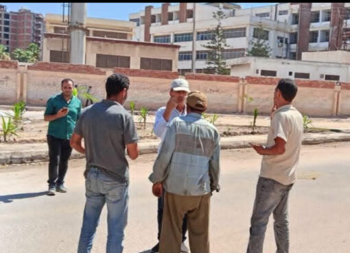 "رئيس مدينة كفر الدوار بالبحيرة" يتابع أعمال التشجير والتجميل بالشوارع