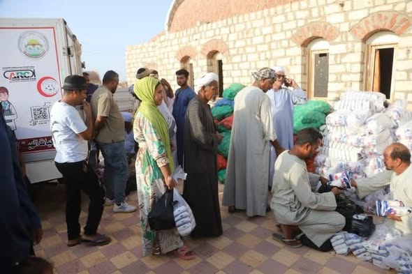 قافلة مساعدات ضخمة