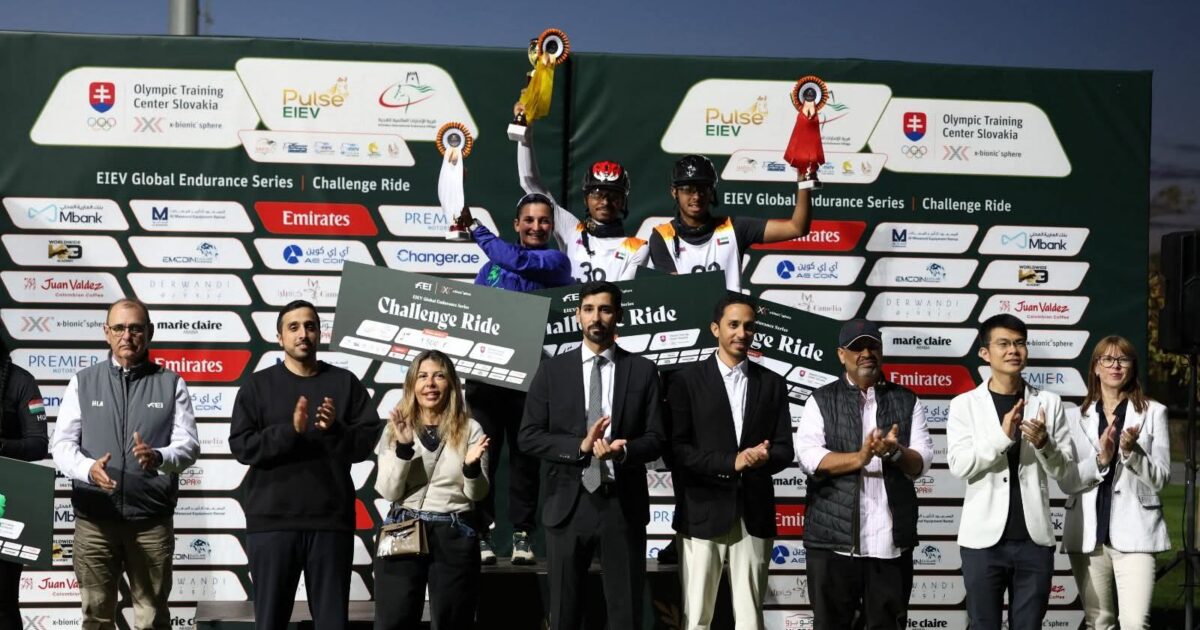 البحريني خليفة مبارك بطل المحطة السادسة لسلسلة سباقات قرية الإمارات العالمية للقدرة في سلوفاكيا