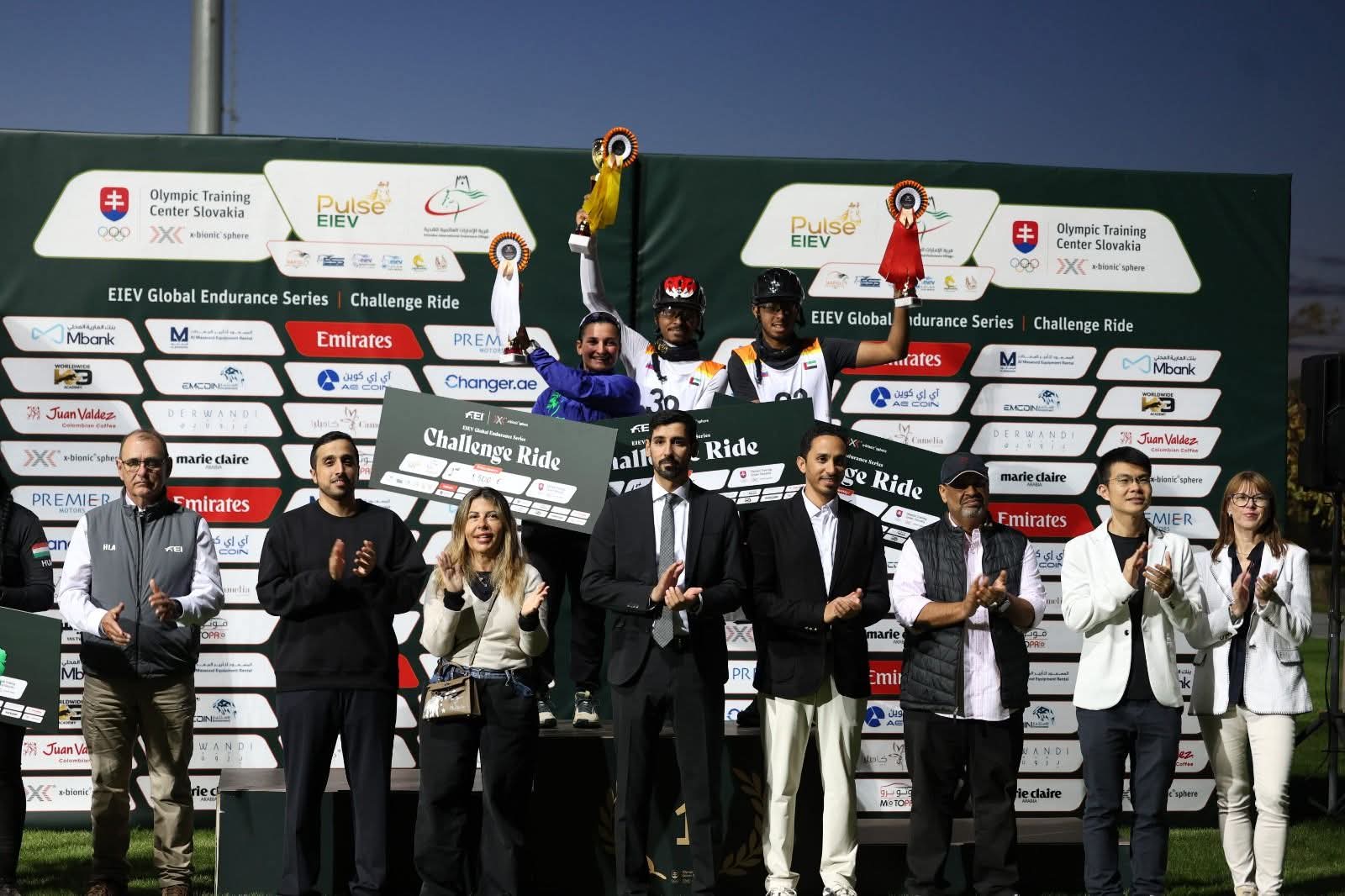 البحريني خليفة مبارك بطل المحطة السادسة لسلسلة سباقات قرية الإمارات العالمية للقدرة في سلوفاكيا