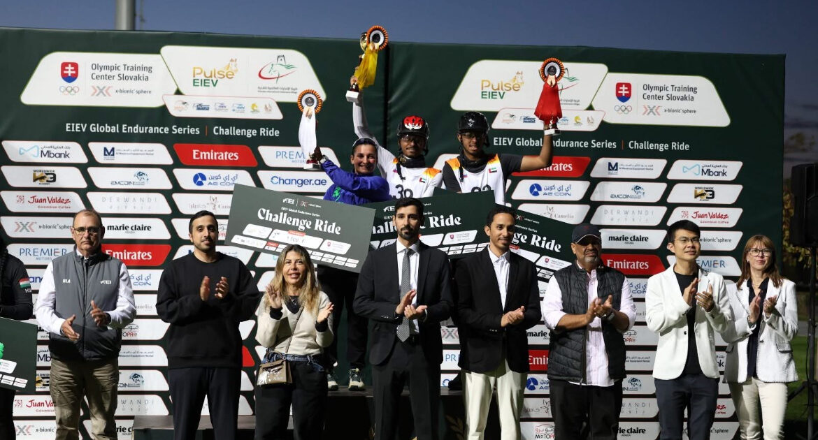 البحريني خليفة مبارك بطل المحطة السادسة لسلسلة سباقات قرية الإمارات العالمية للقدرة في سلوفاكيا