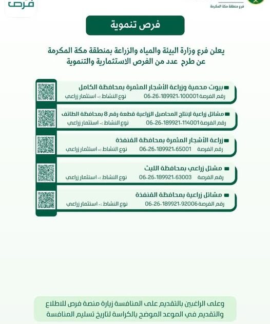 ‏بيئة مكة تطرح